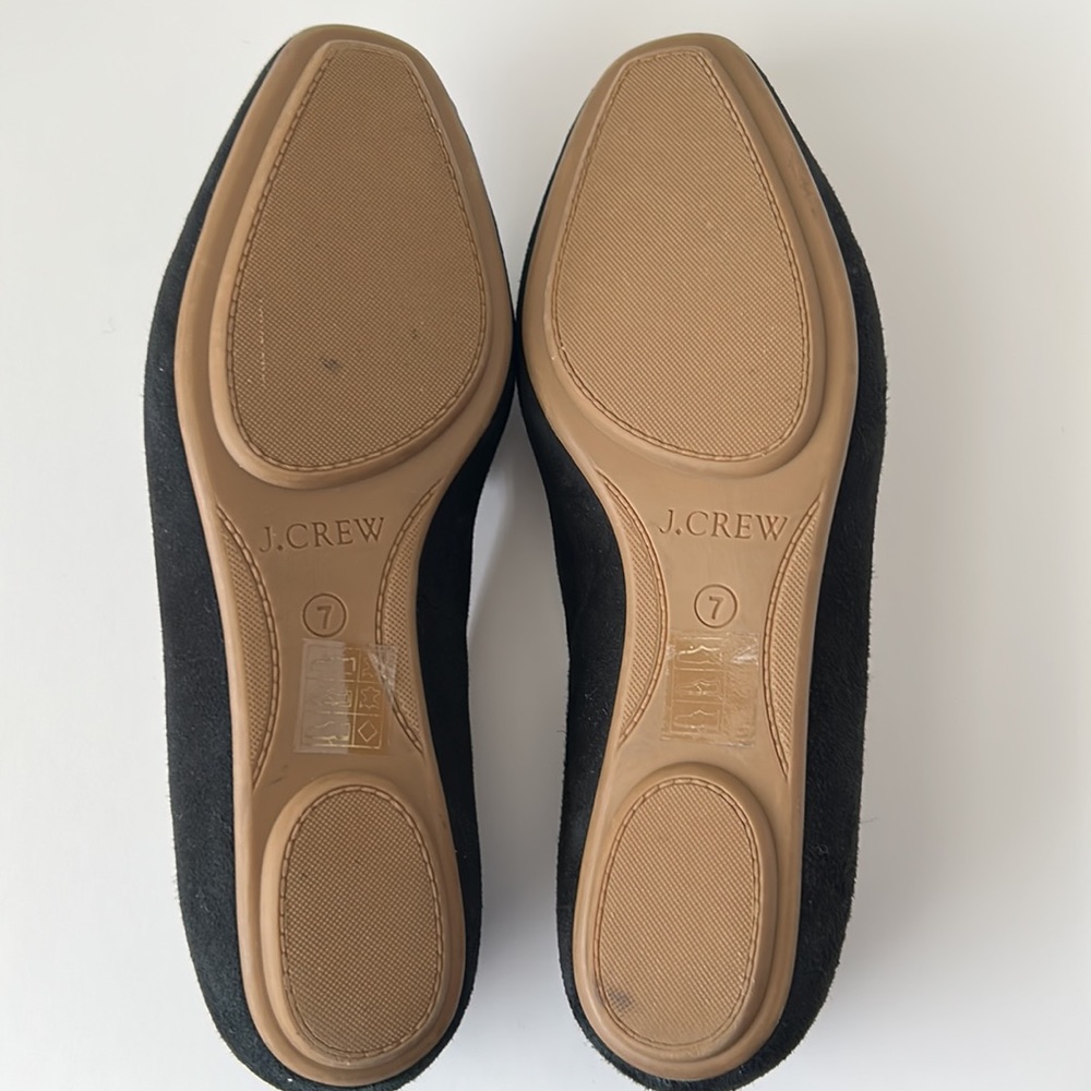 J. Crew Georgie Suede Penny Loafer Shoes Black 7 - Picture 10 of 13